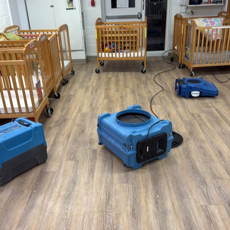 Structural Drying Equipment In School Facility