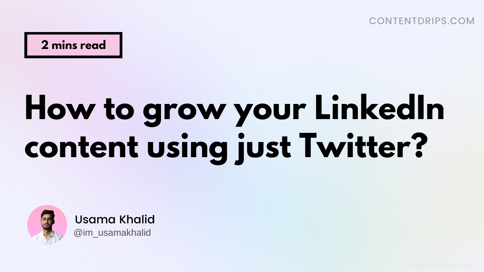 linkedin content using just twitter content.