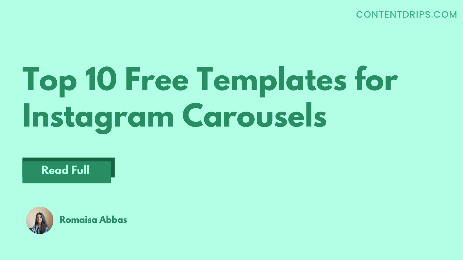 Instagram carousel templates